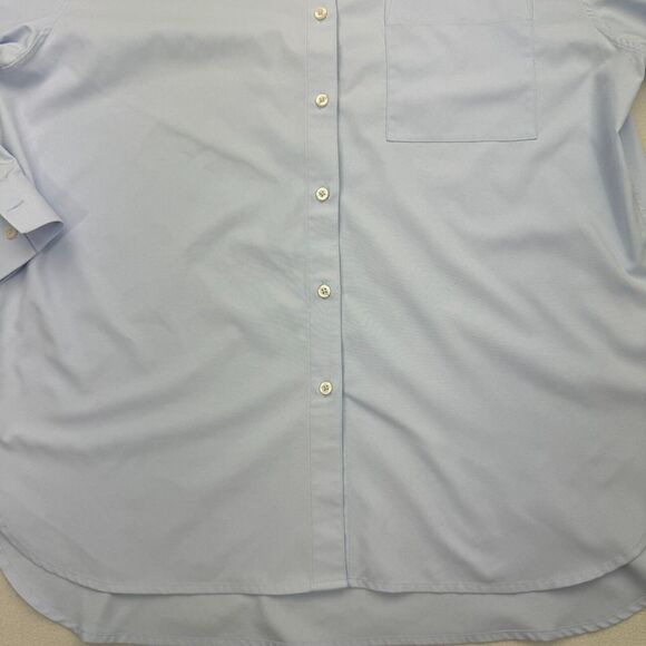 Ministry Of Supply Shirt Womens XL Blue Oversized Button Long Sleeve Performance - Picture 3 of 10